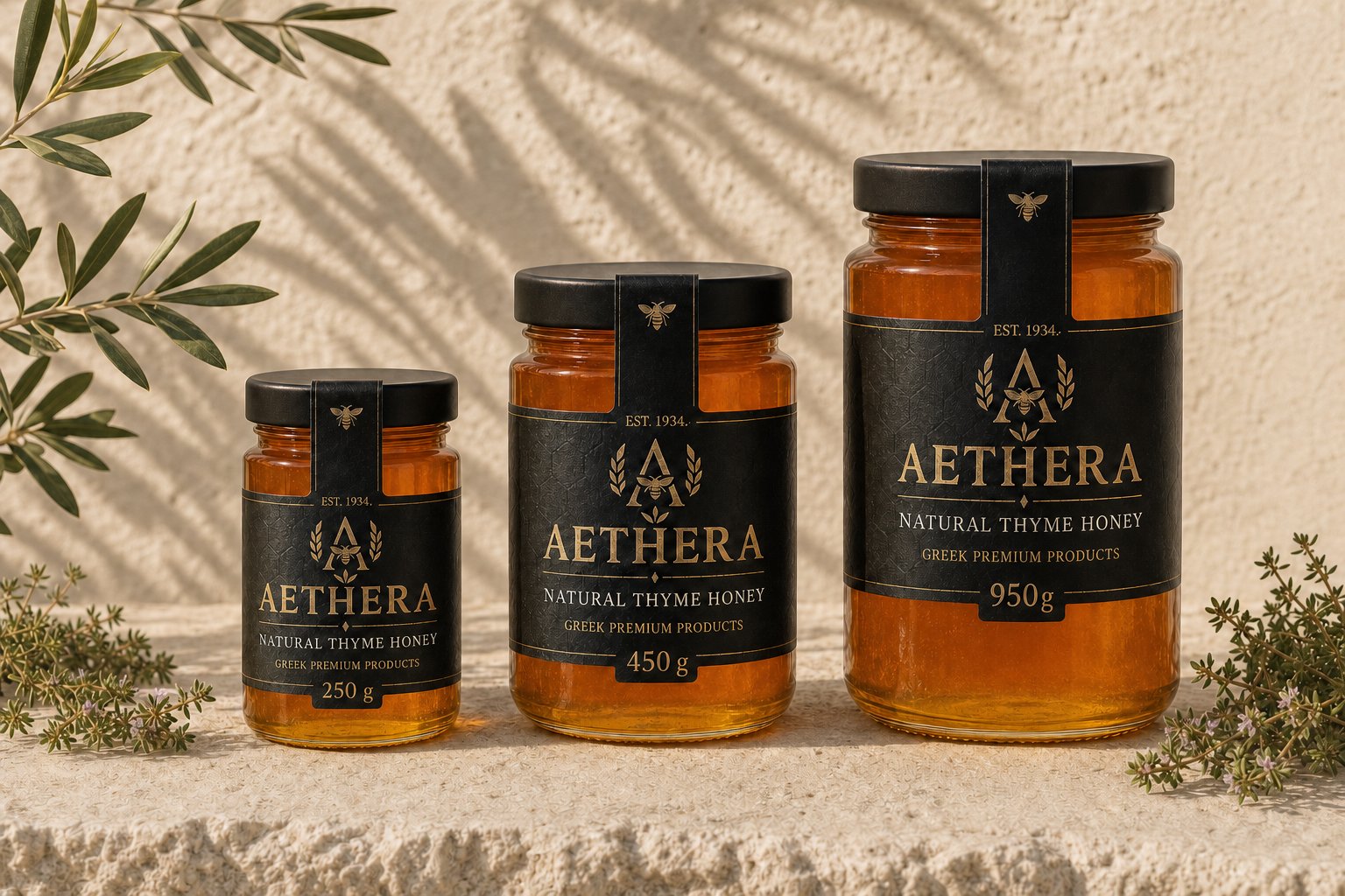 AETHERA honey jar collection