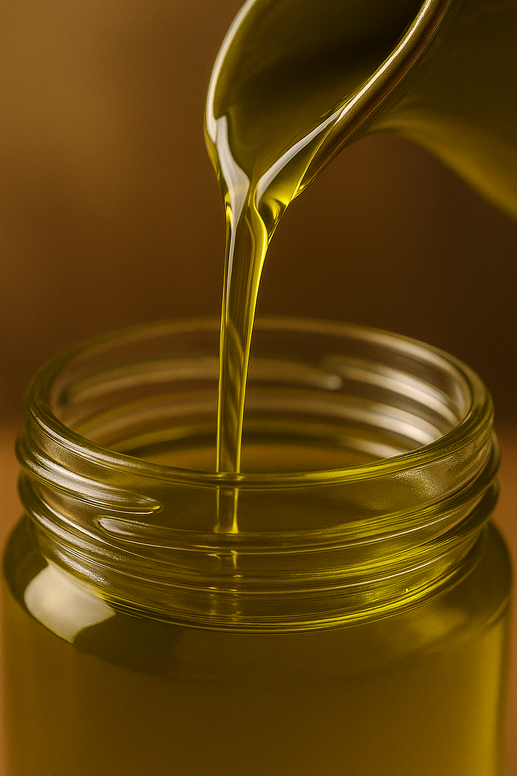 AETHERA extra virgin olive oil bottle and pour